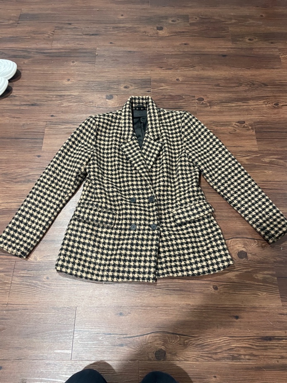 Black & Tan Houndstooth Blazer